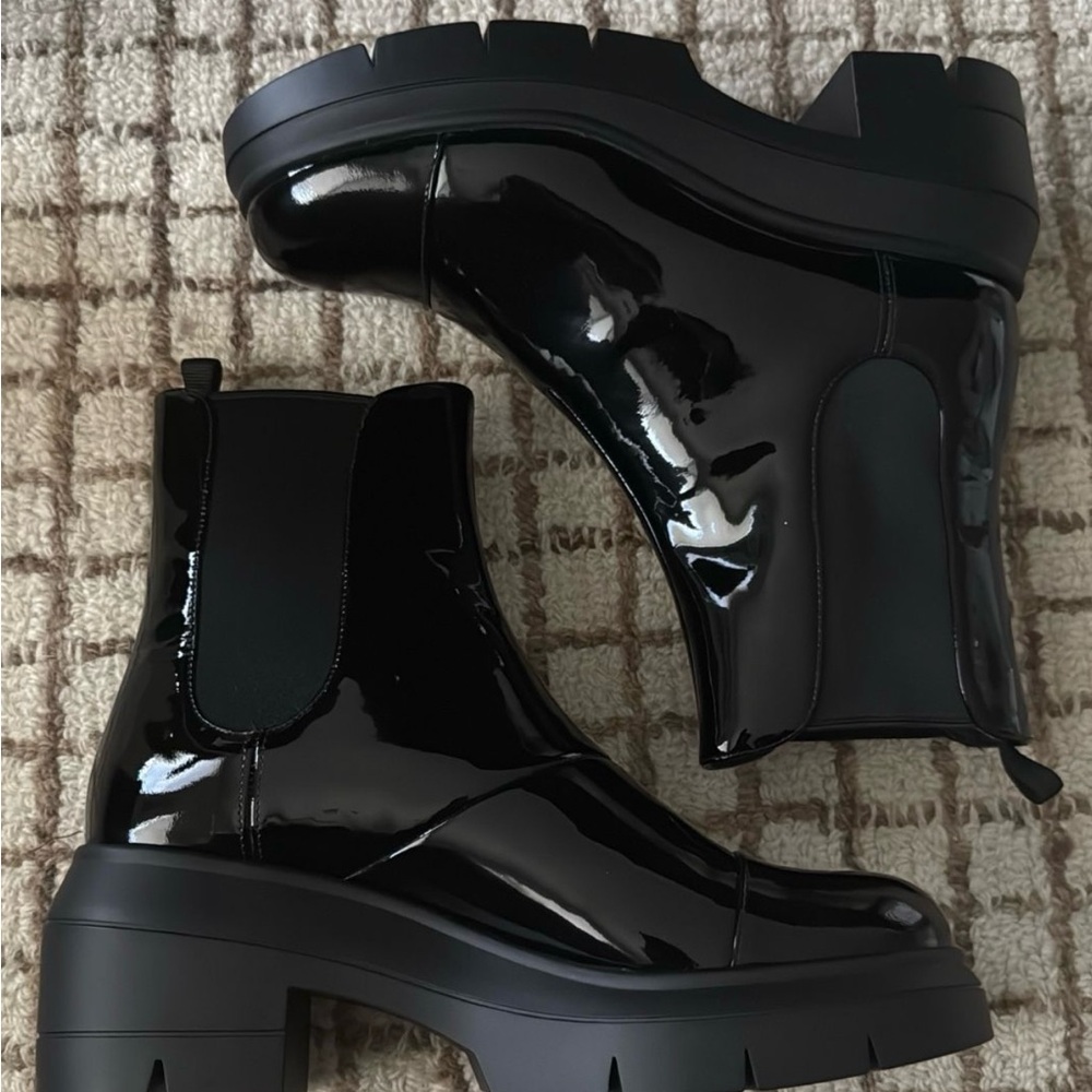 Norah Stuart Weitzman Patent Leather Booties